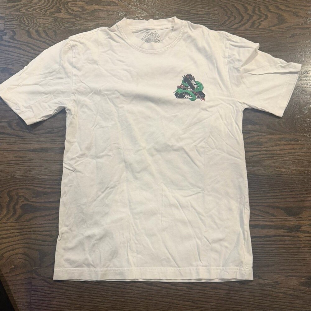 Palace T-Shirt Men's Size S White Tri-Ferg Snake Graphic Streetwear Tee